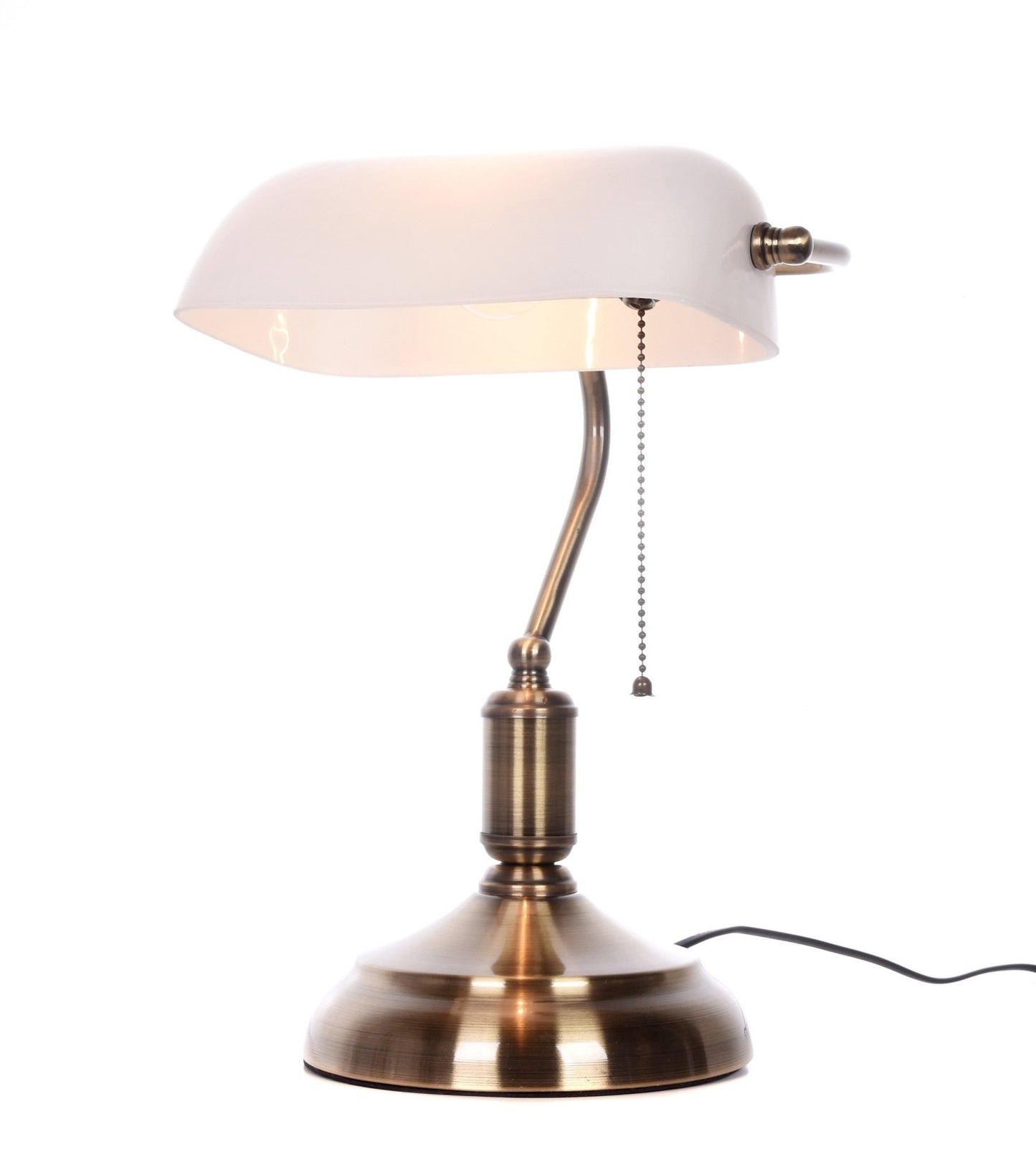CLASSIC BANKER DESK LAMP WHITE BANKER CLASSIC - LuminaLux