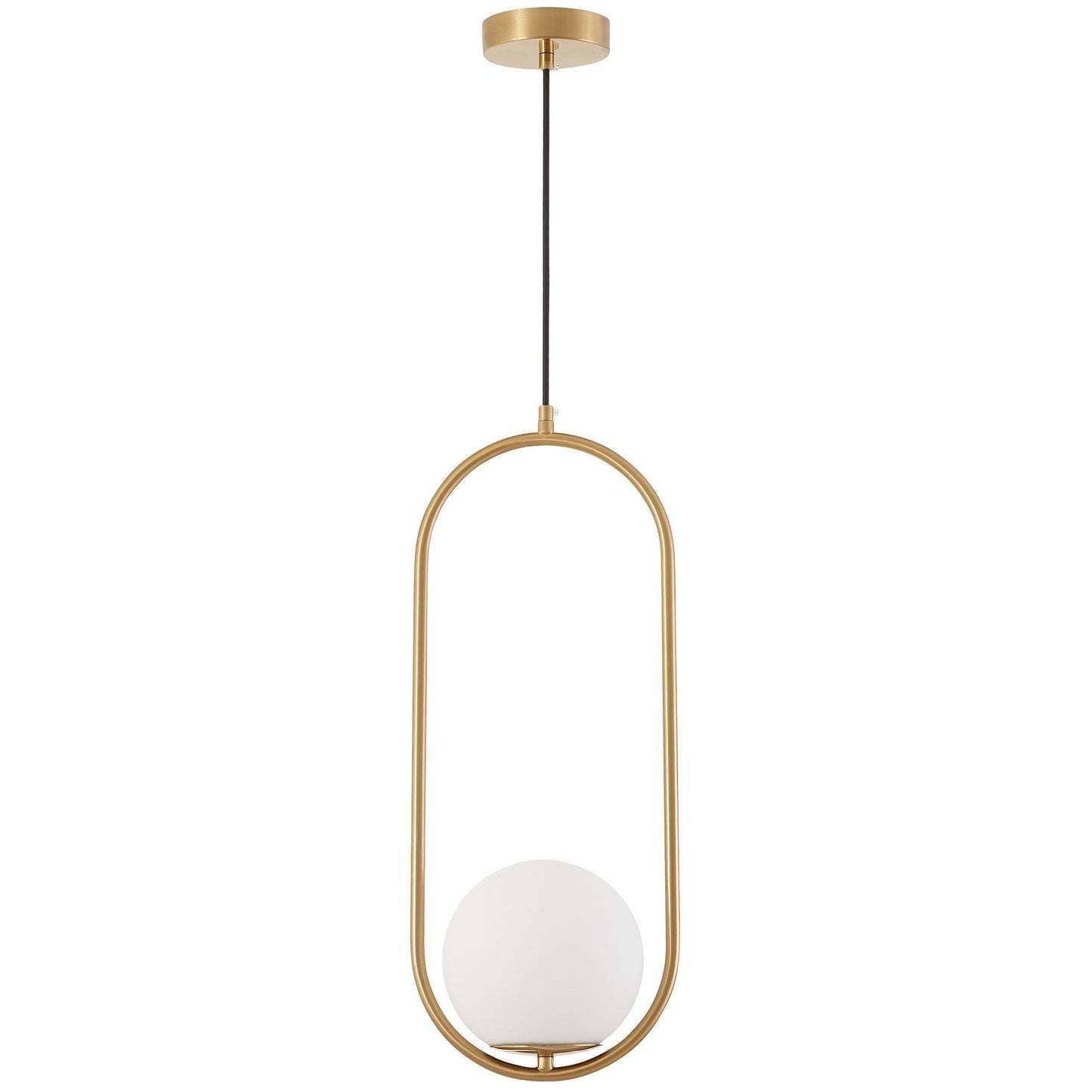 MODERNE PENDELLEUCHTE AUS GEBÜRSTETEM GOLD VERO 1B