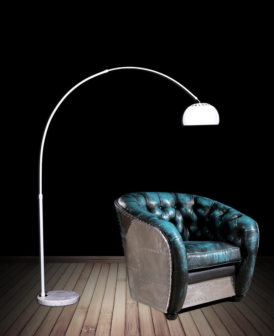 FLOOR STANDING LAMP WHITE AZURRO C1 - LuminaLux