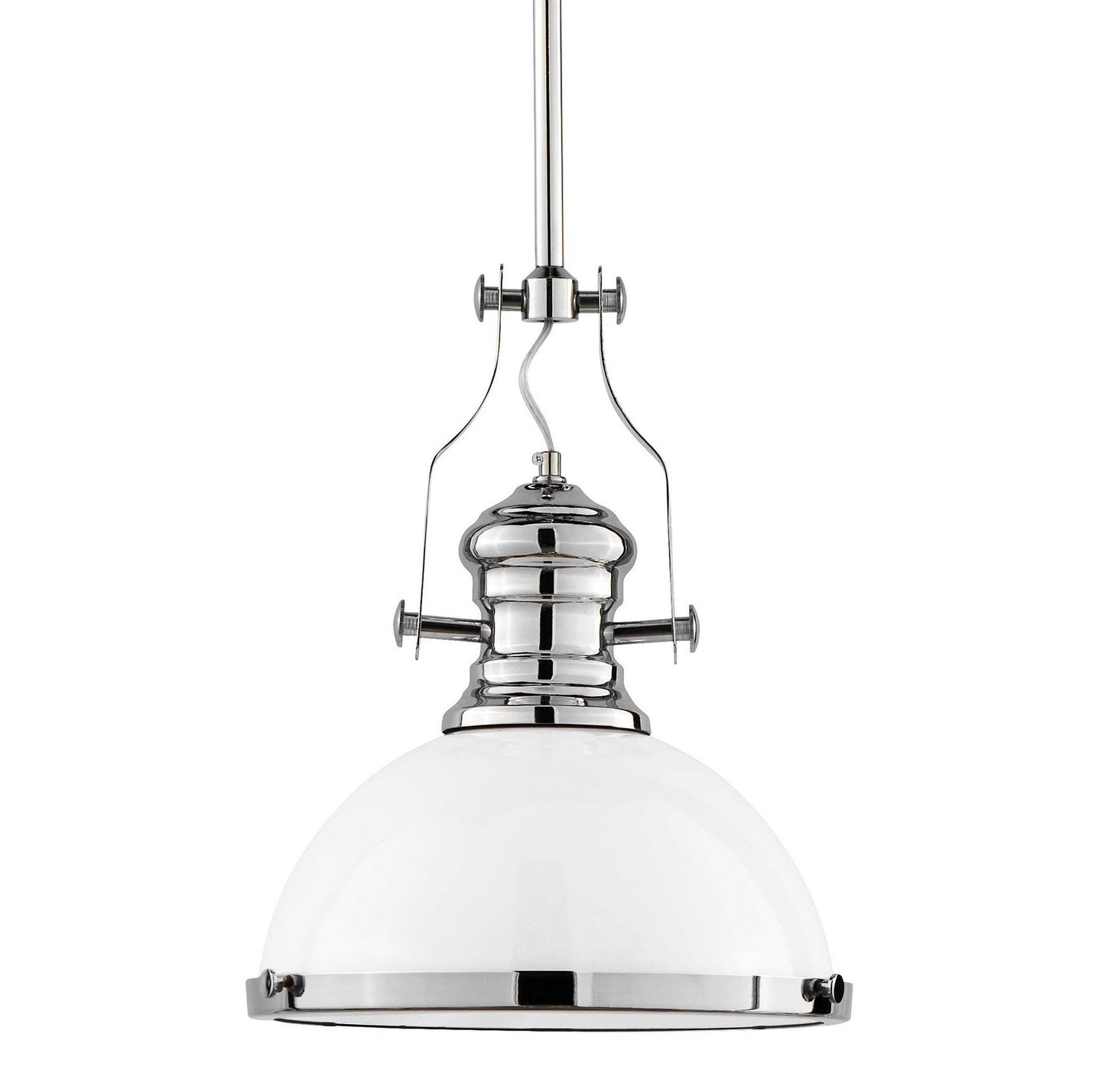INDUSTRIAL LOFT PENDANT LAMP WHITE ETTORE - LuminaLux