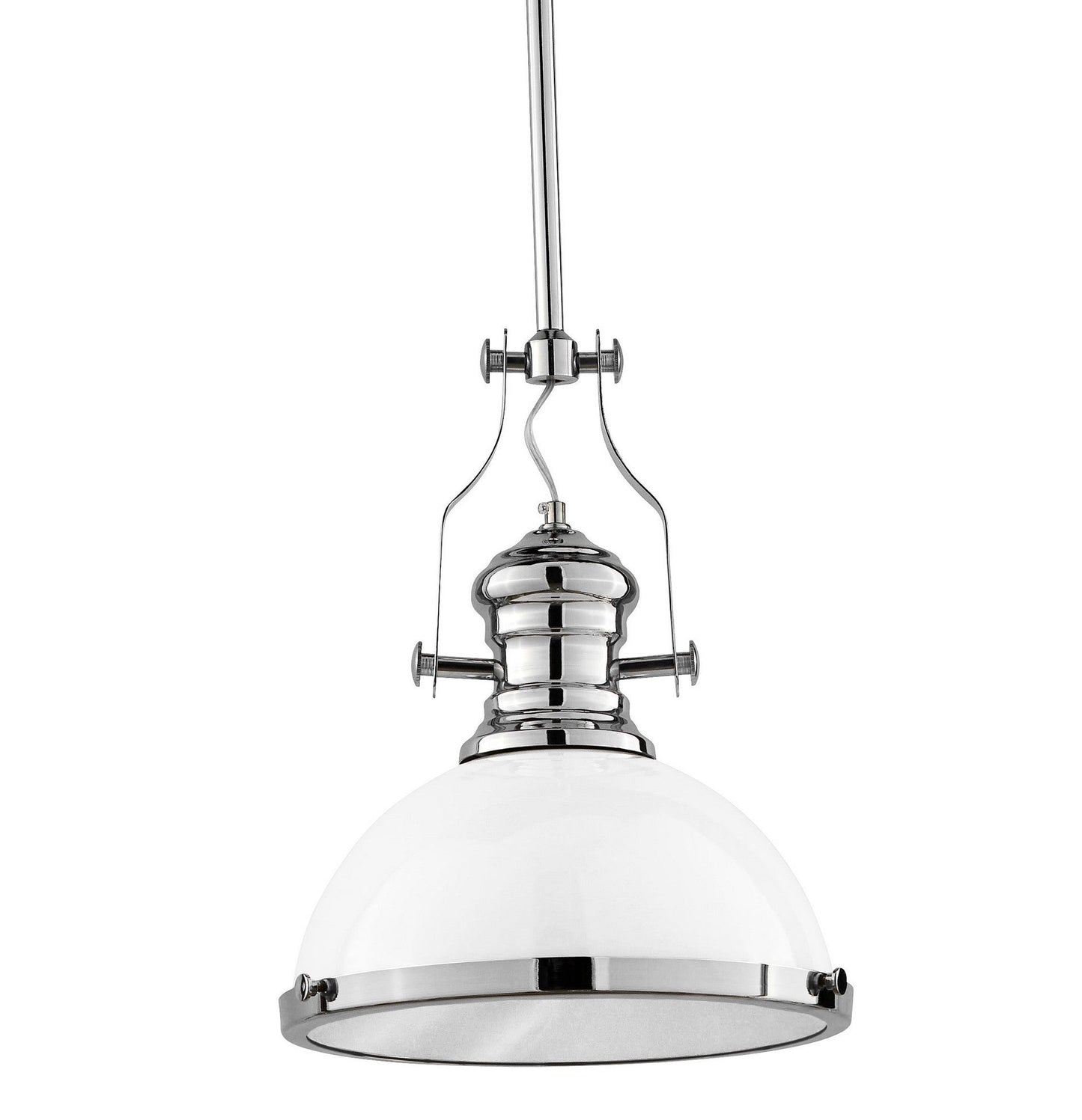 INDUSTRIAL LOFT PENDANT LAMP WHITE ETTORE - LuminaLux