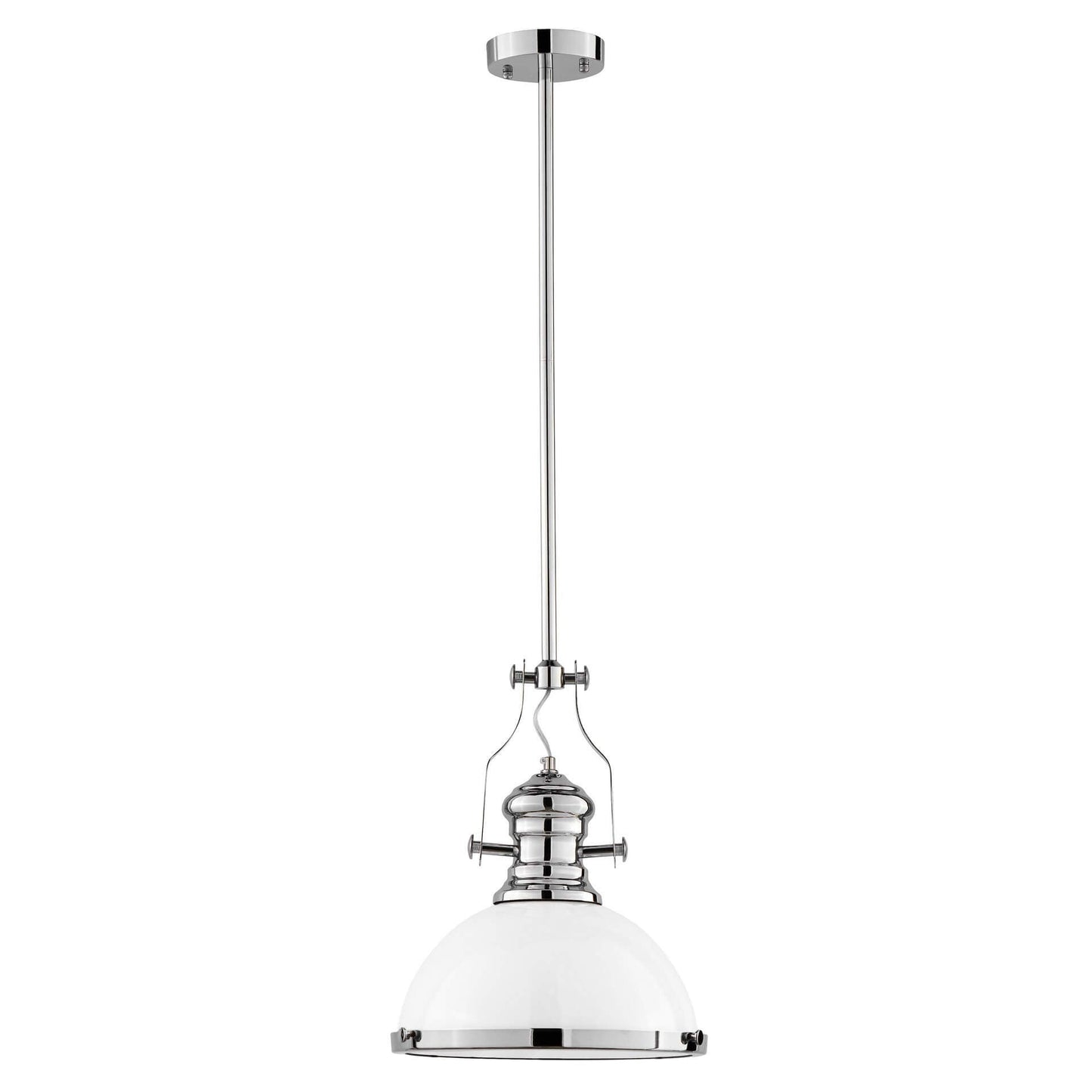 INDUSTRIAL LOFT PENDANT LAMP WHITE ETTORE - LuminaLux