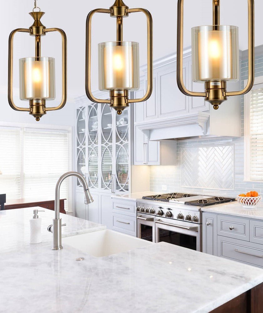 LOFT BRASS PENDANT LAMP ATLANTA W1 - LuminaLux