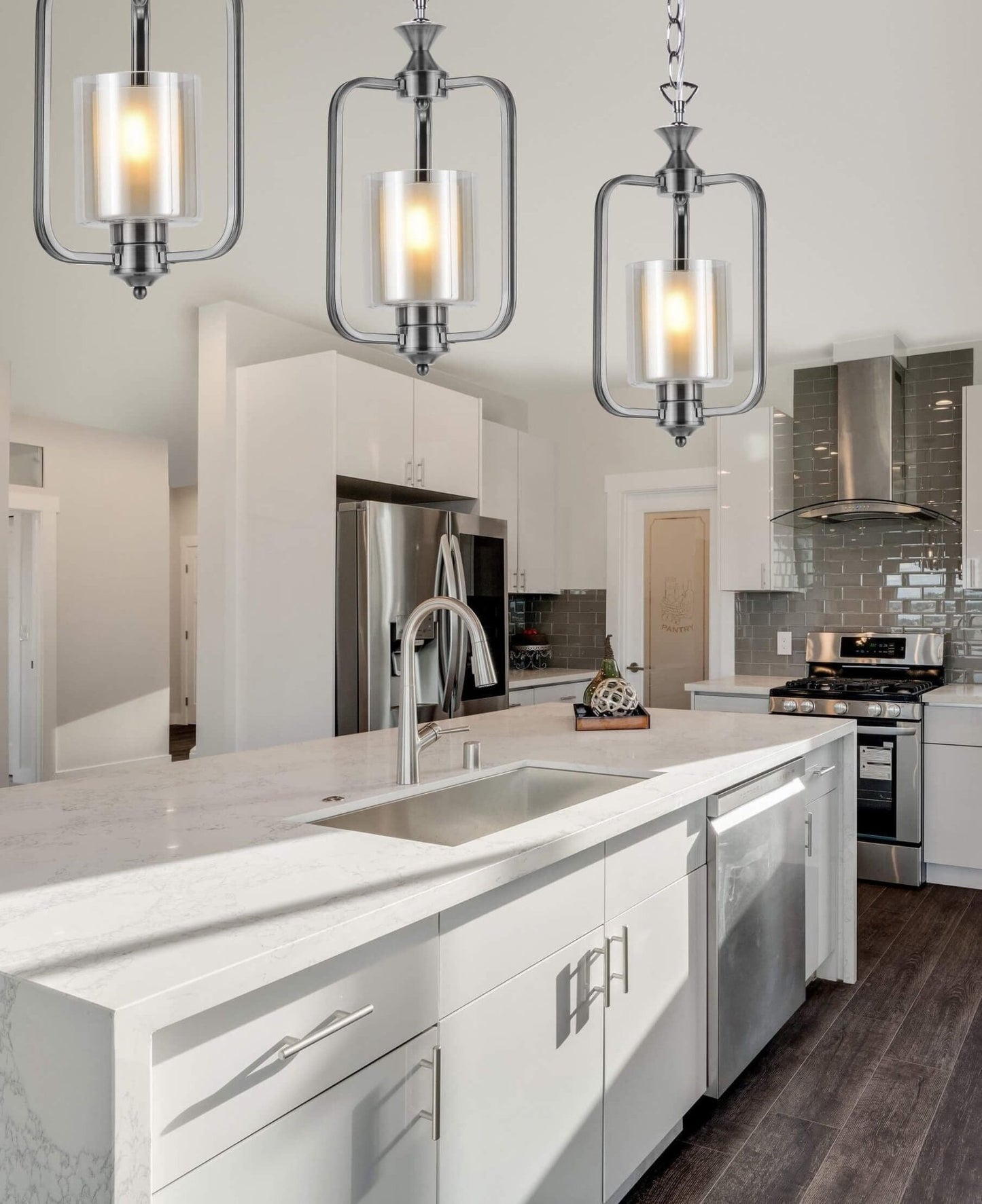 LOFT CHROME PENDANT LAMP ATLANTA W1 - LuminaLux