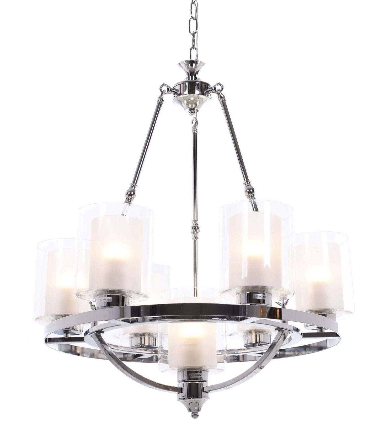 LOFT CHROME PENDANT LAMP SANTINI W7 - LuminaLux