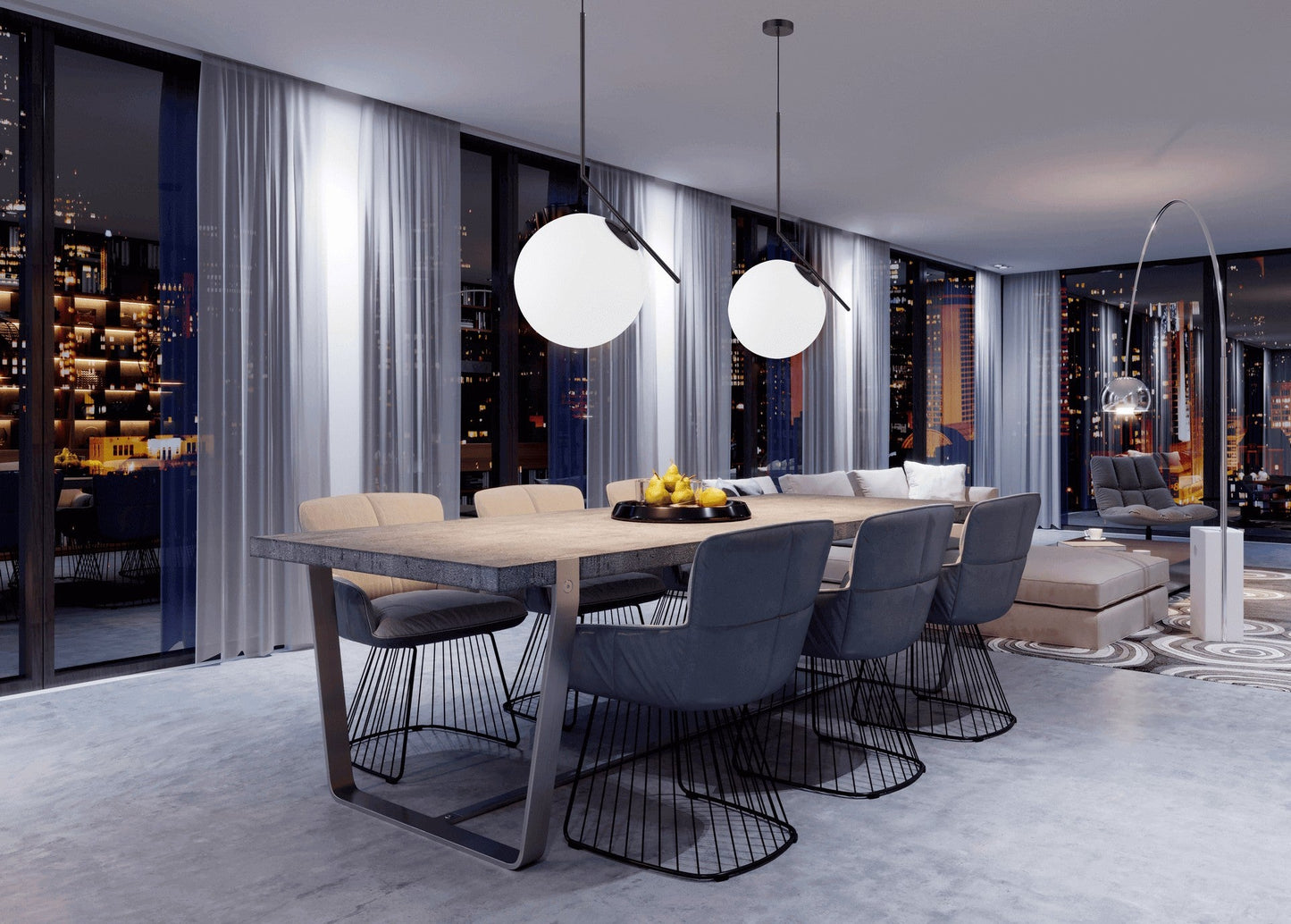 MODERN BLACK SORENTO D30 PENDANT LAMP - LuminaLux