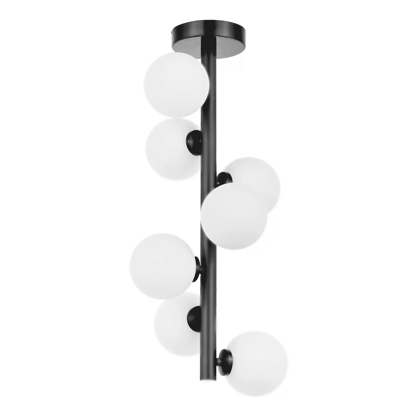 MODERN CEILING LAMP BLACK PETRICA W7 - LuminaLux