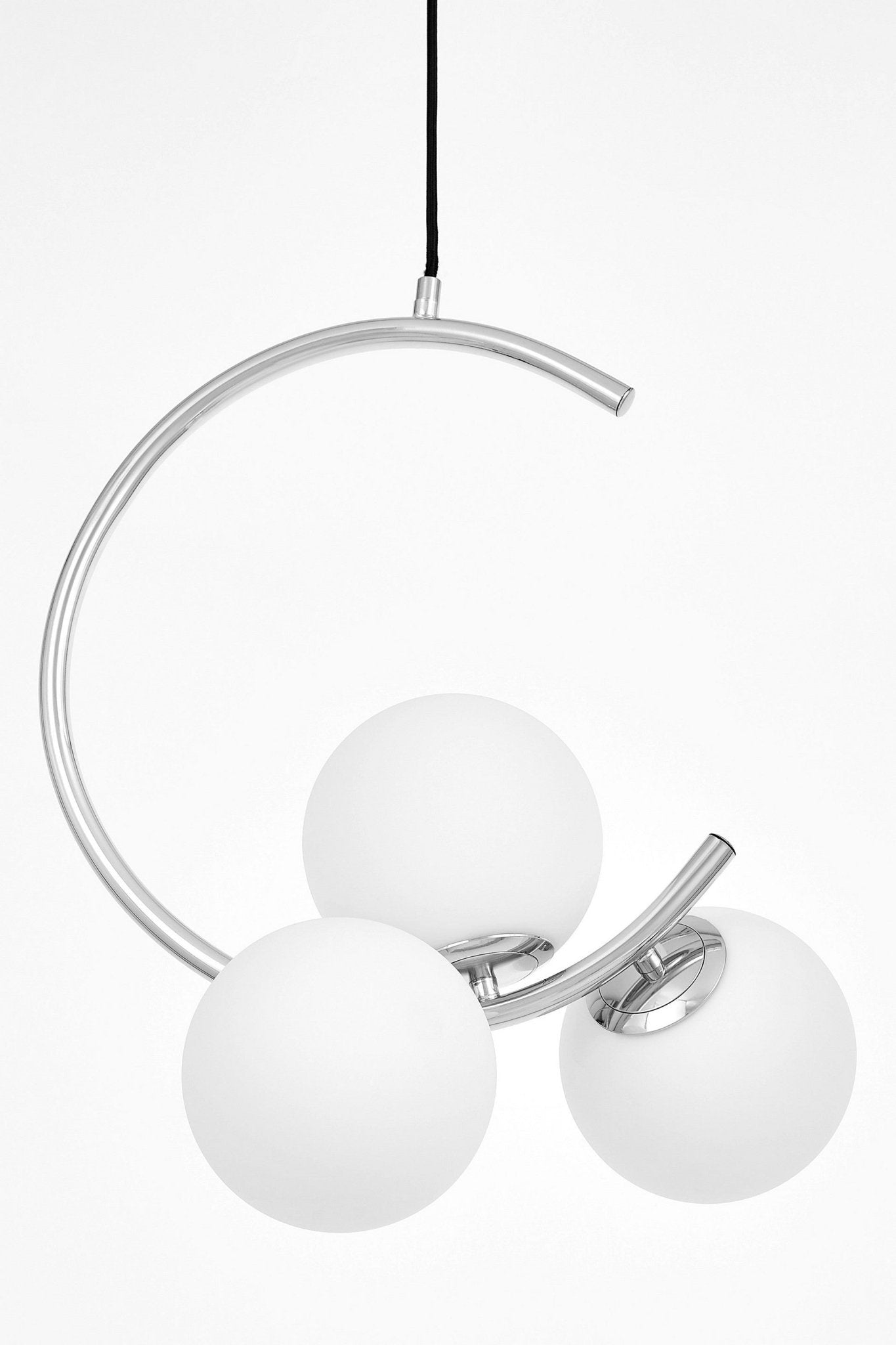 MODERN CHROME PENDANT LAMP BONIO W3 - LuminaLux