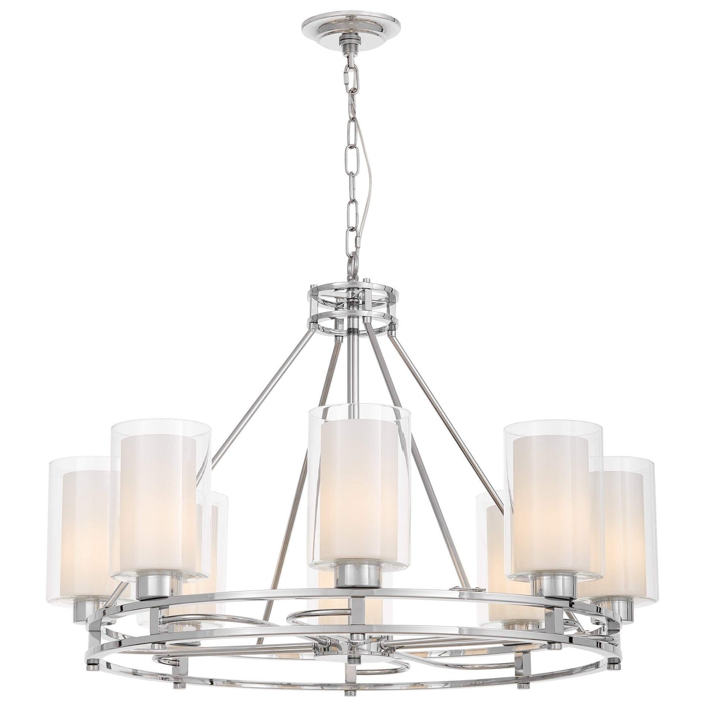 MODERN CHROME PENDANT LAMP MARIETTA W8 - LuminaLux