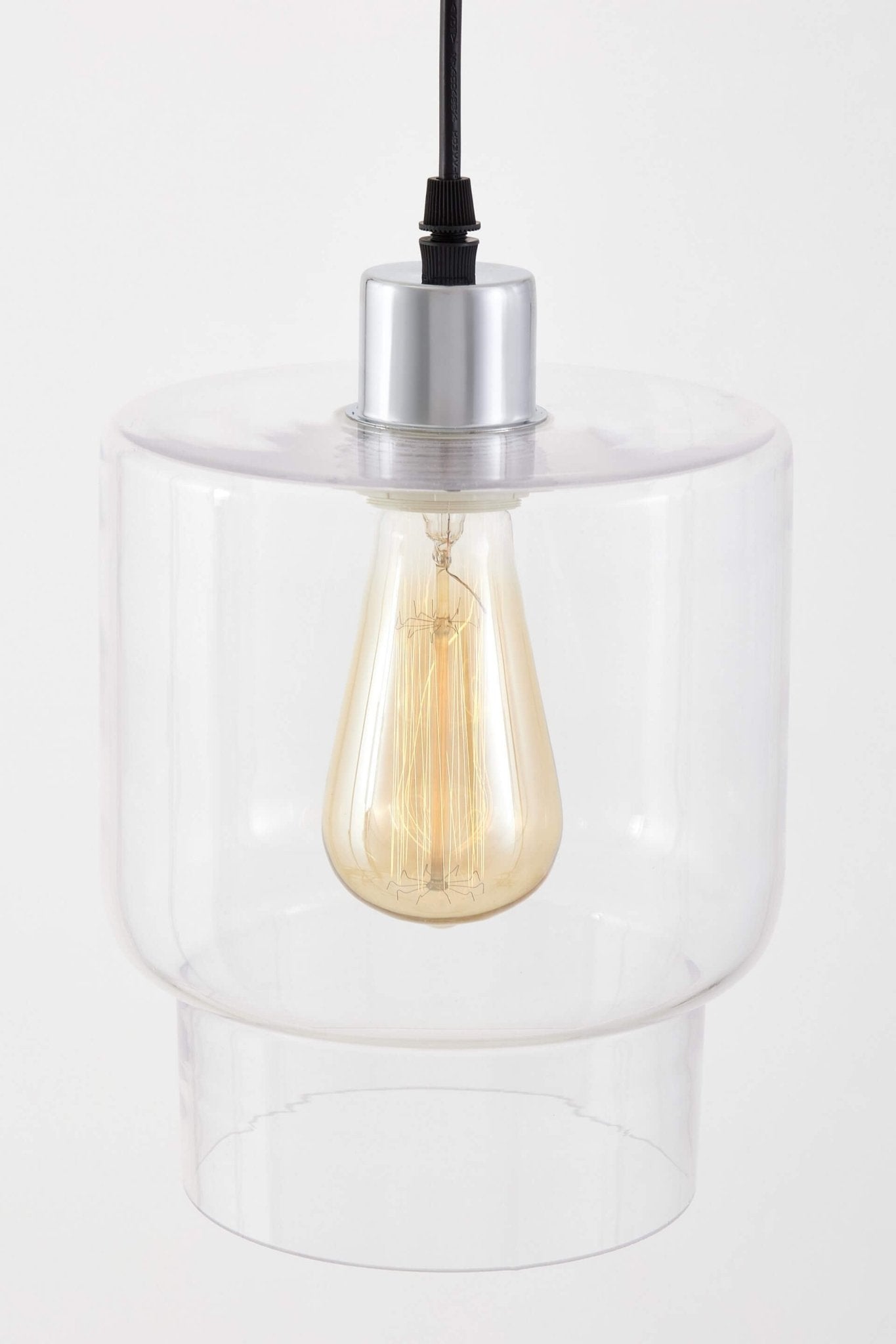 MODERN CHROME PENDANT LAMP MORO 1C - LuminaLux