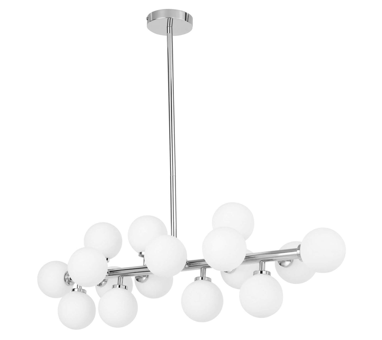 MODERN CHROME PENDANT LAMP PETRICA W16 - LuminaLux