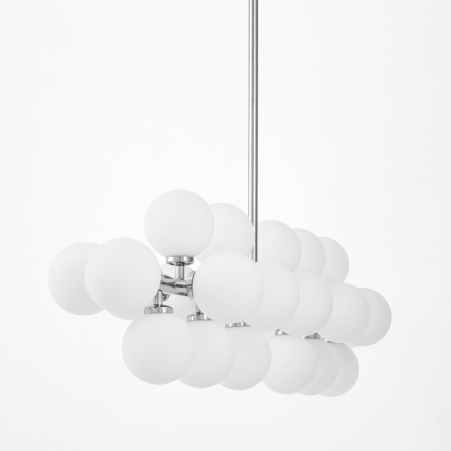 MODERN CHROME PENDANT LAMP PETRICA W24 - LuminaLux