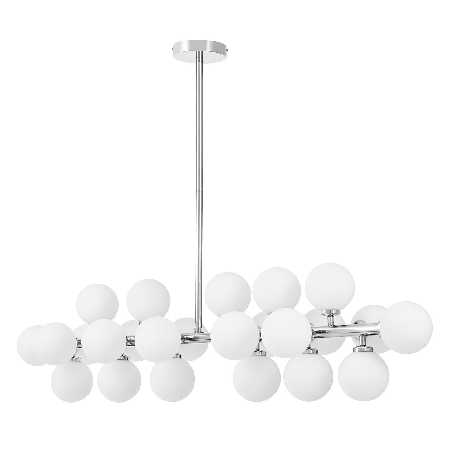 MODERN CHROME PENDANT LAMP PETRICA W24 - LuminaLux