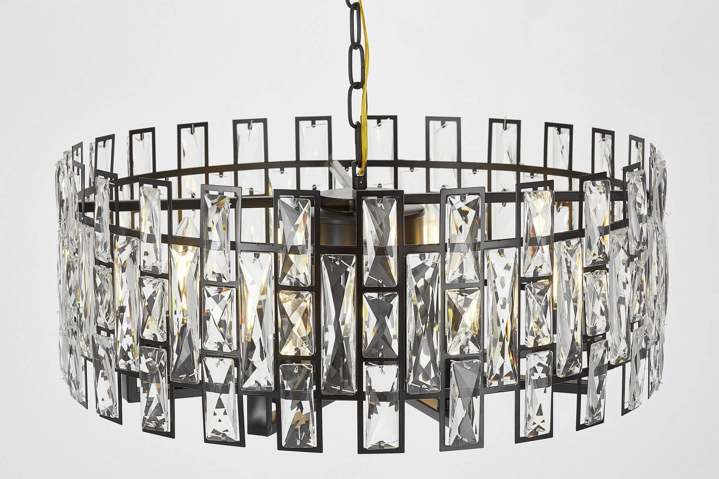 MODERN CRYSTAL CHANDELIER BLACK FIORINA D60 - LuminaLux