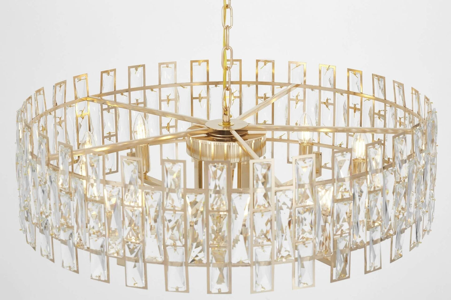 MODERN CRYSTAL CHANDELIER GOLD FIORINA D80 - LuminaLux
