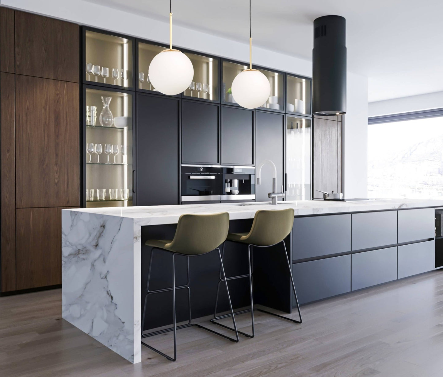 MODERN GOLD PENDANT LAMP FREDICA D20 - LuminaLux