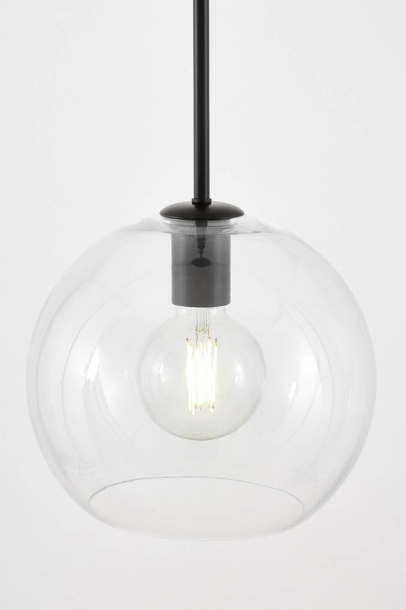 MODERN PENDANT LAMP BLACK HALO W1 - LuminaLux