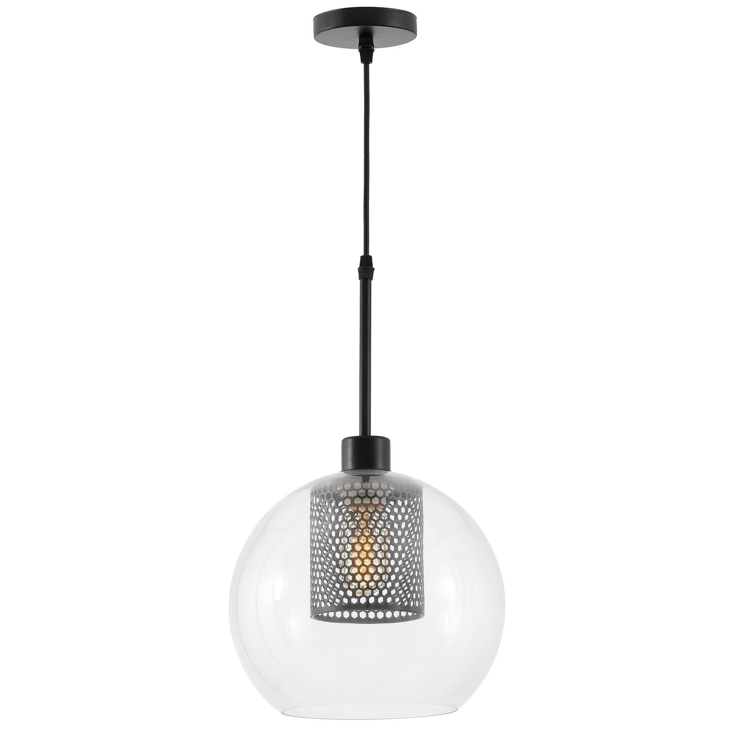 MODERN PENDANT LAMP BLACK NET W1 - LuminaLux