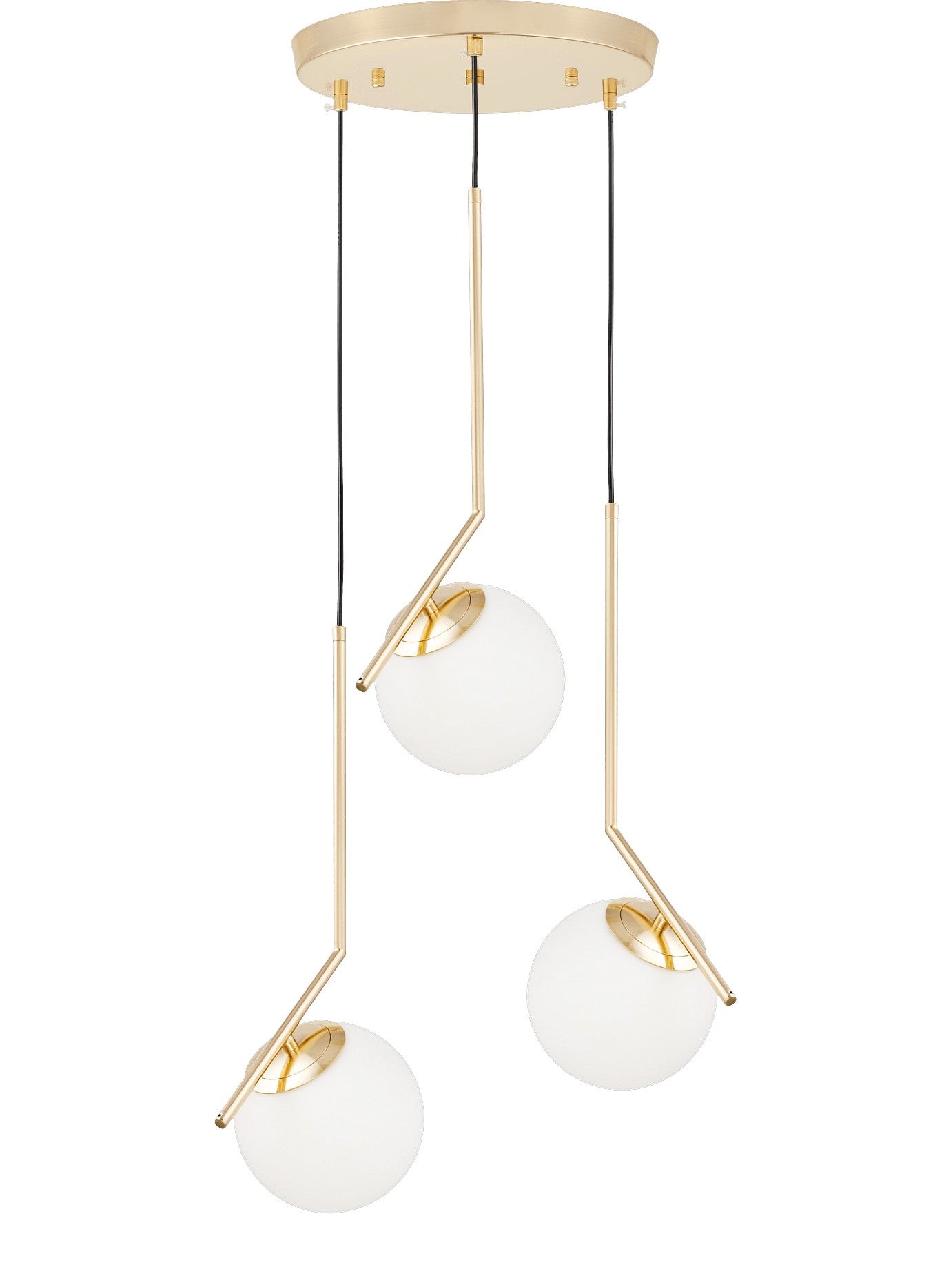MODERN TRIPLE GOLD PENDANT LAMP SORENTO - LuminaLux