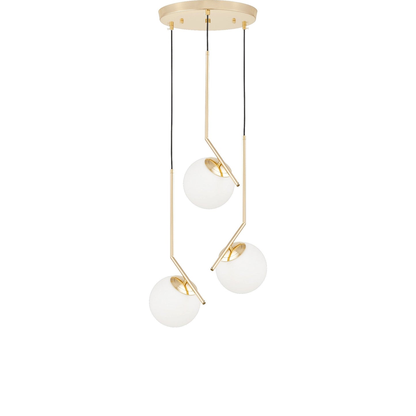 MODERN TRIPLE GOLD PENDANT LAMP SORENTO - LuminaLux