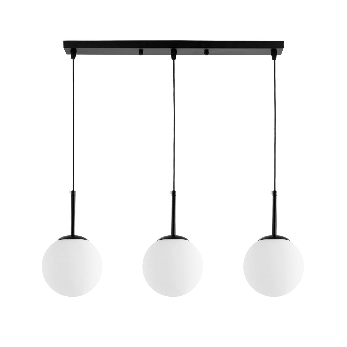 MODERN TRIPLE LAMP BLACK FREDICA W3 PRO - LuminaLux