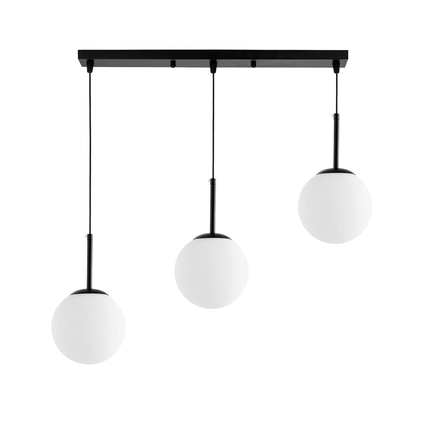 MODERN TRIPLE LAMP BLACK FREDICA W3 PRO - LuminaLux