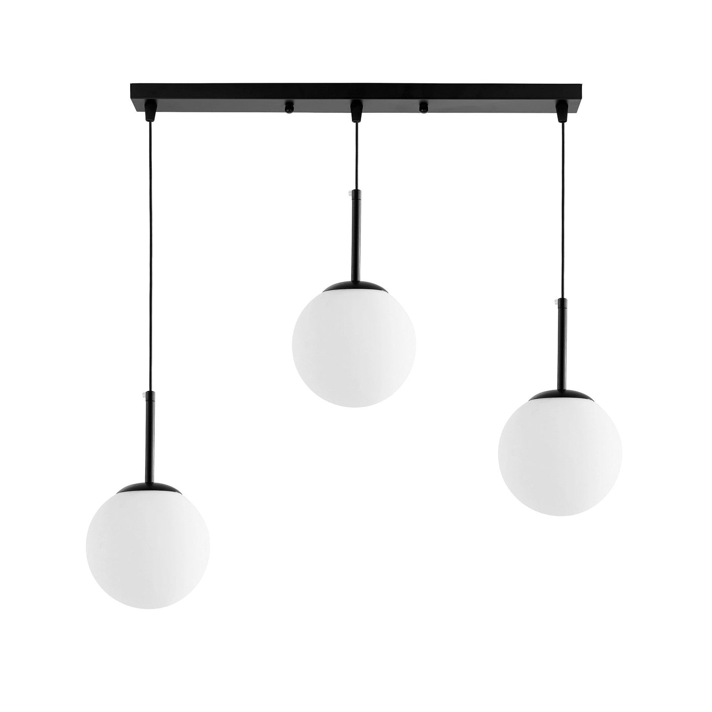 MODERN TRIPLE LAMP BLACK FREDICA W3 PRO - LuminaLux