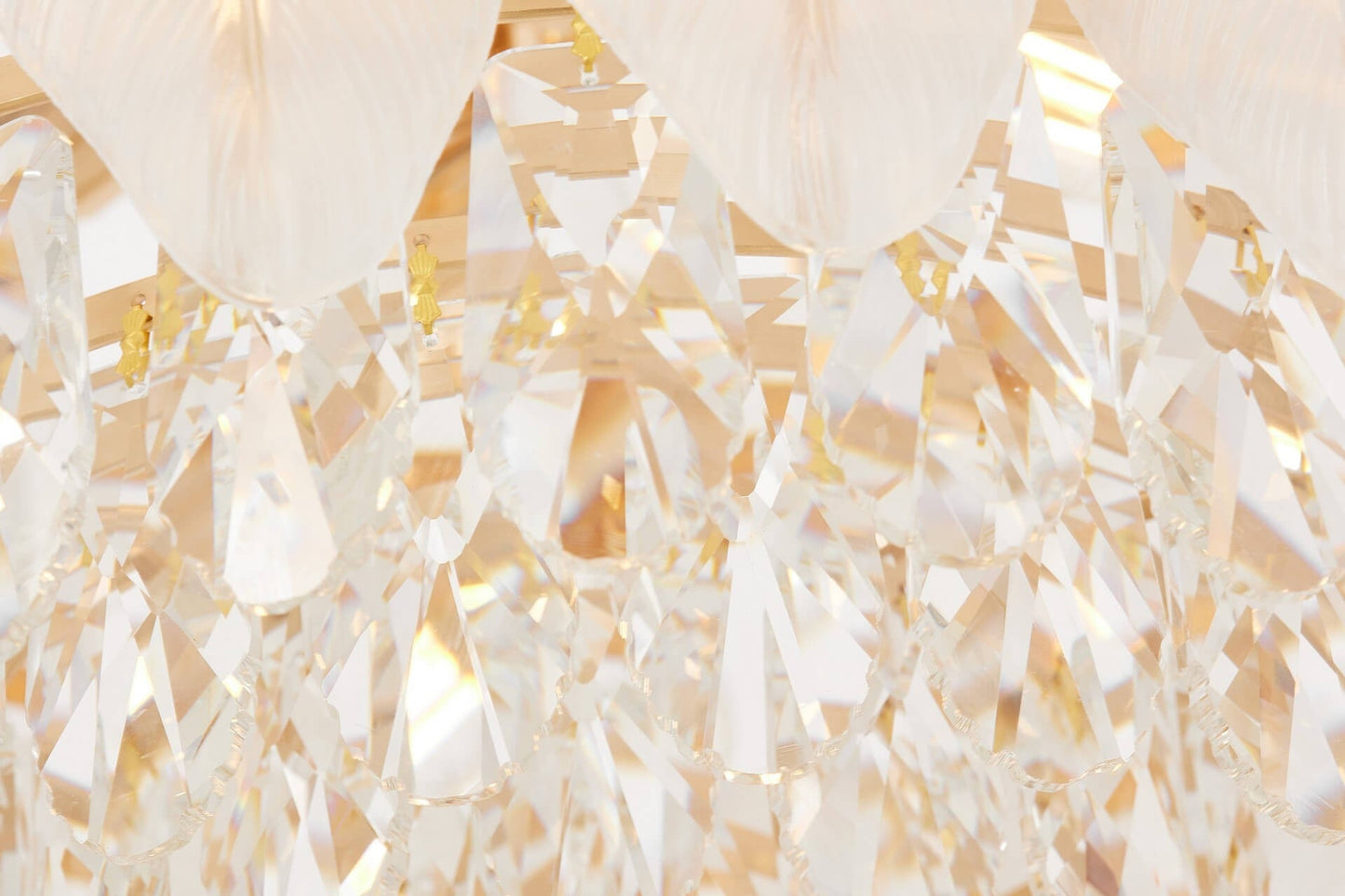 MODERN WHITE - GOLD CAVALINI D60 CRYSTAL CHANDELIER - LuminaLux
