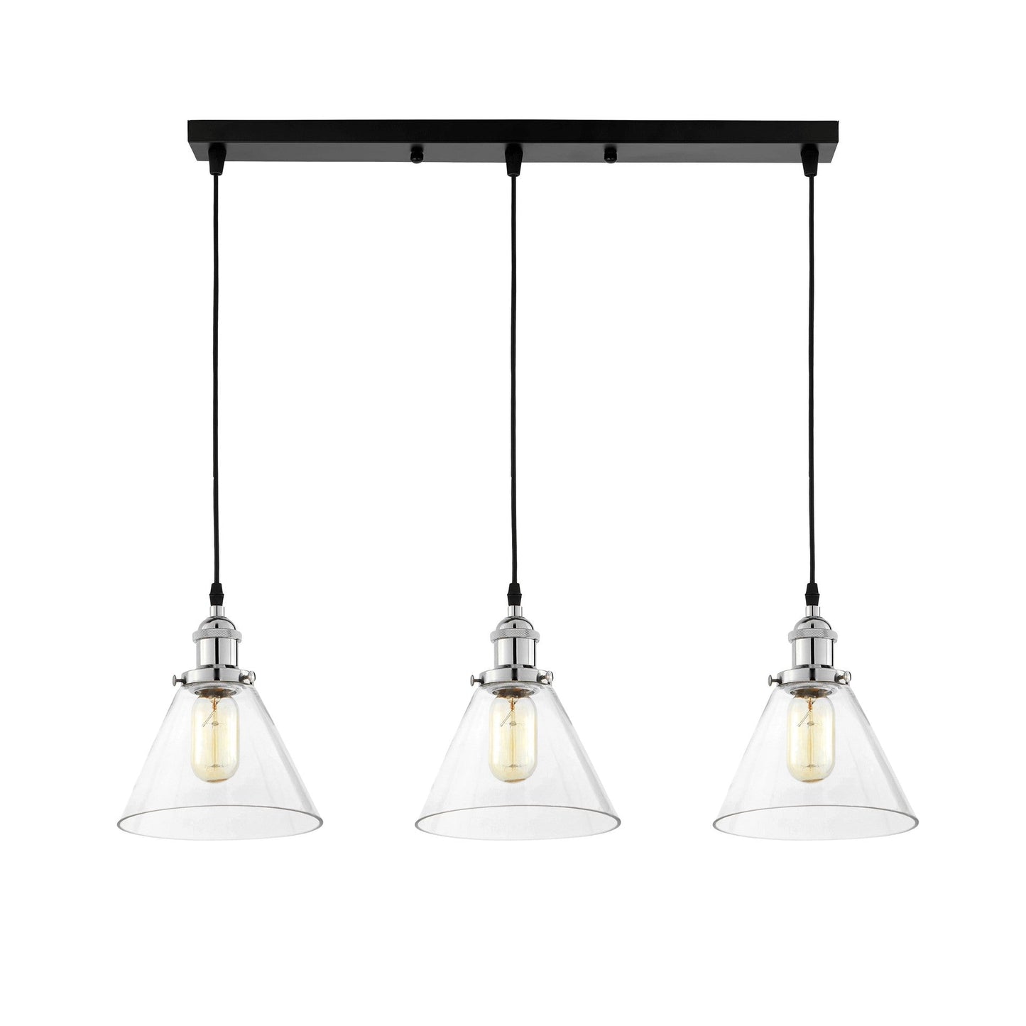 TRIPLE LOFT CHROME PENDANT LAMP NUBI W3 PRO - LuminaLux