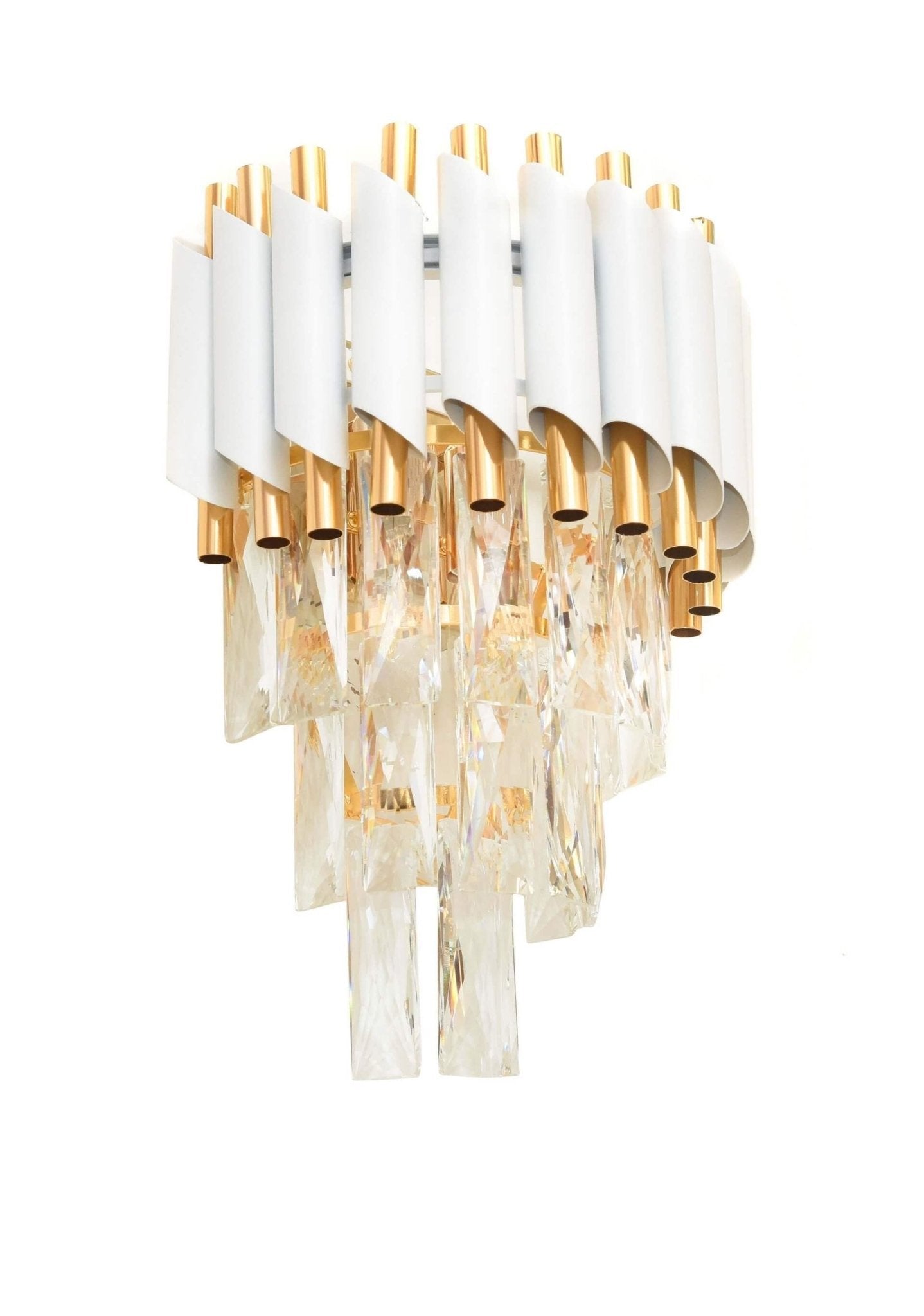 WALL LAMP CRYSTAL WALL LAMP WHITE AND GOLD MAZINI W2 - LuminaLux