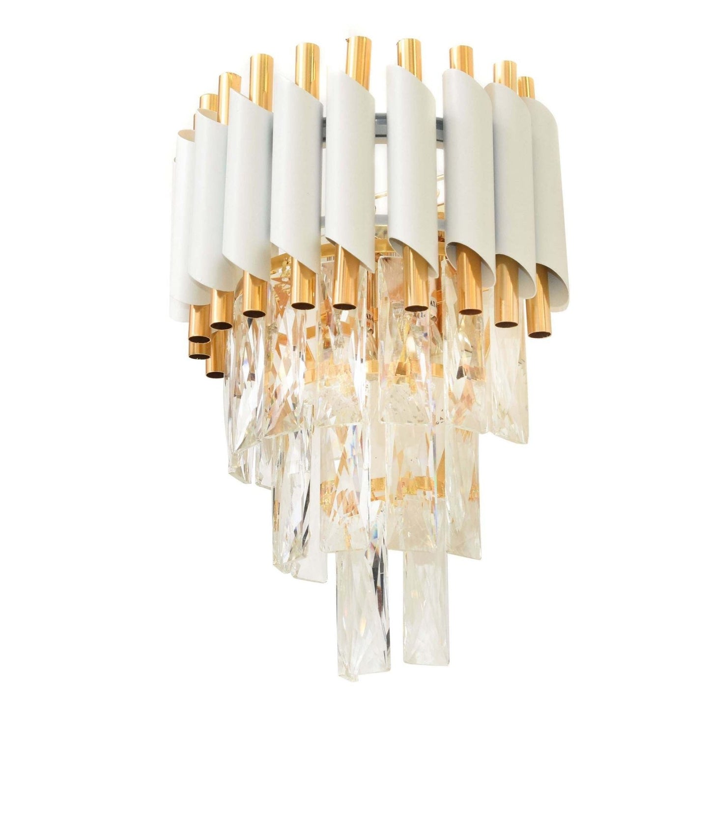 WALL LAMP CRYSTAL WALL LAMP WHITE AND GOLD MAZINI W2 - LuminaLux