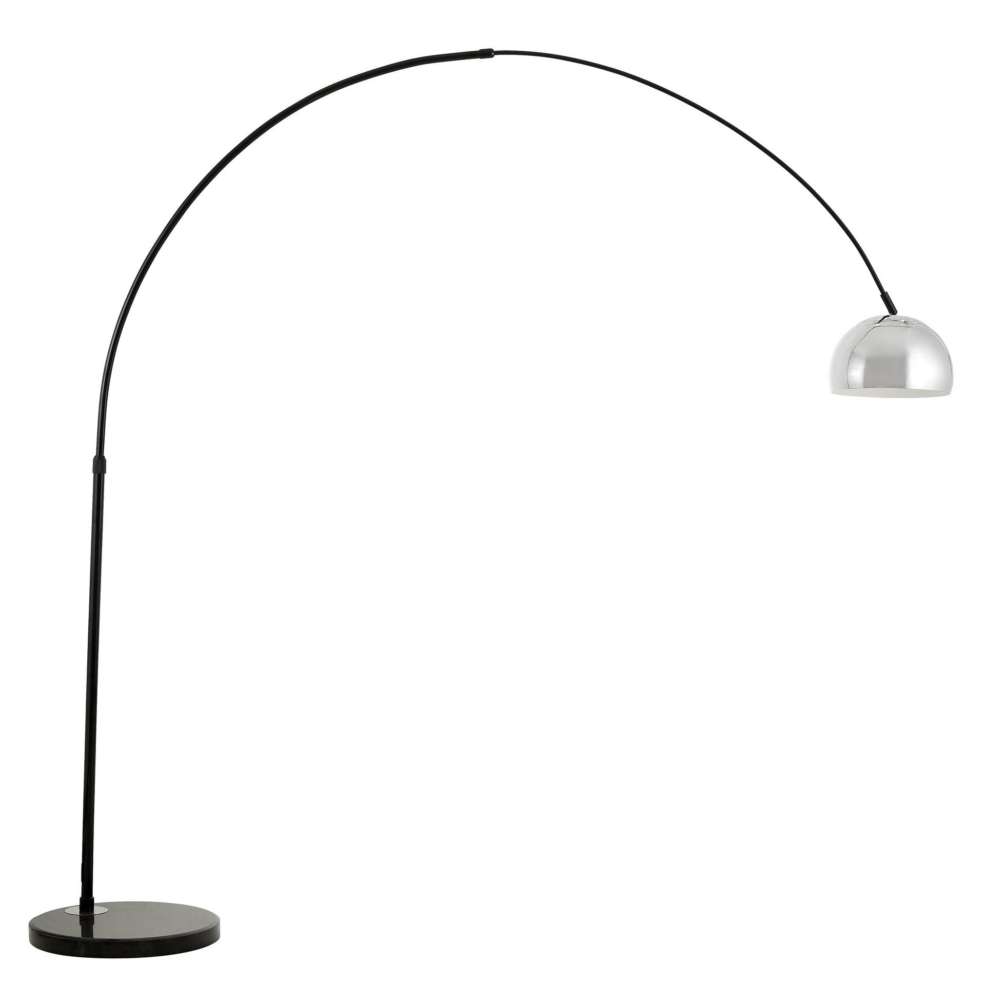 AZURRO C1 BLACK - CHROME FLOOR STANDING LAMP - LuminaLux