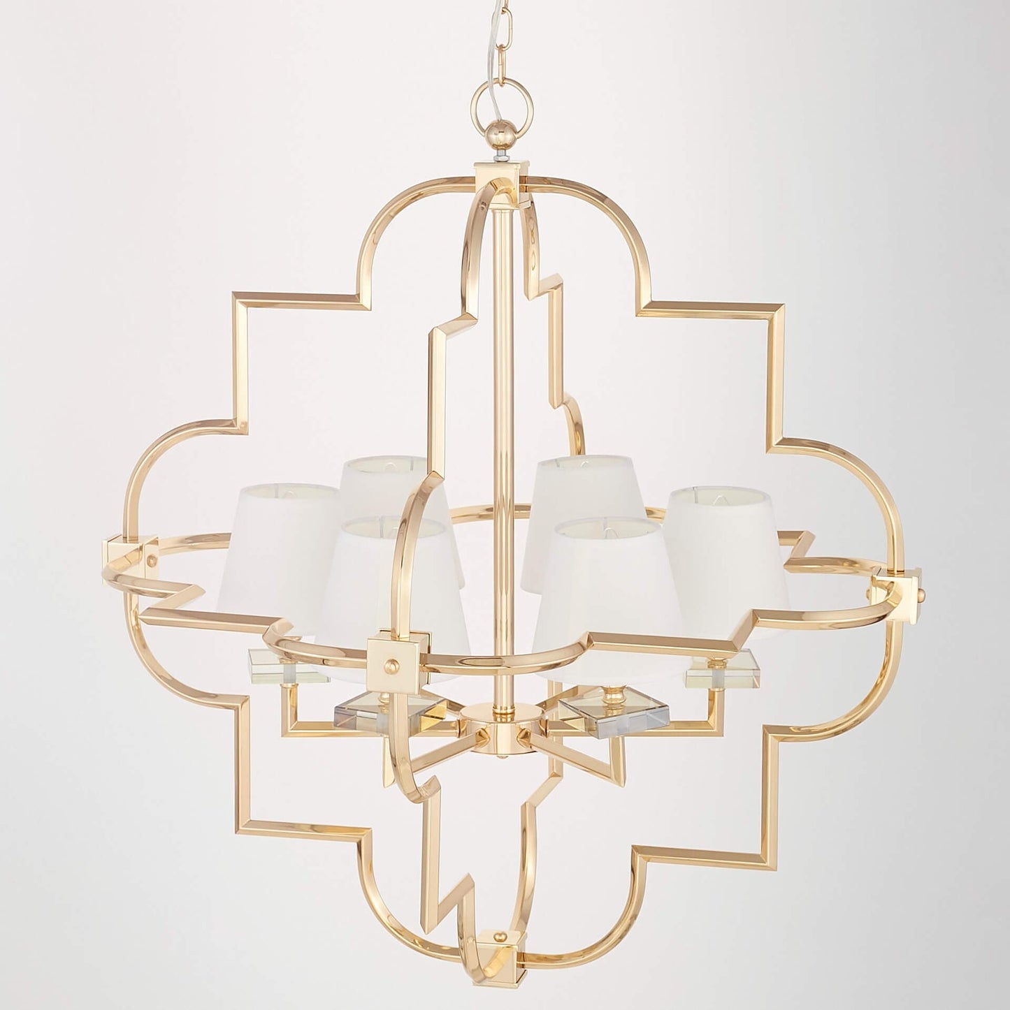 BALTIMORE W6 MODERN WHITE - GOLD PENDANT LAMP - LuminaLux