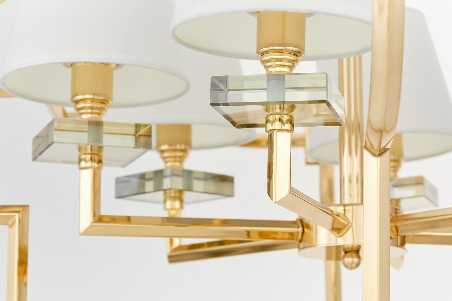 BALTIMORE W6 MODERN WHITE - GOLD PENDANT LAMP - LuminaLux