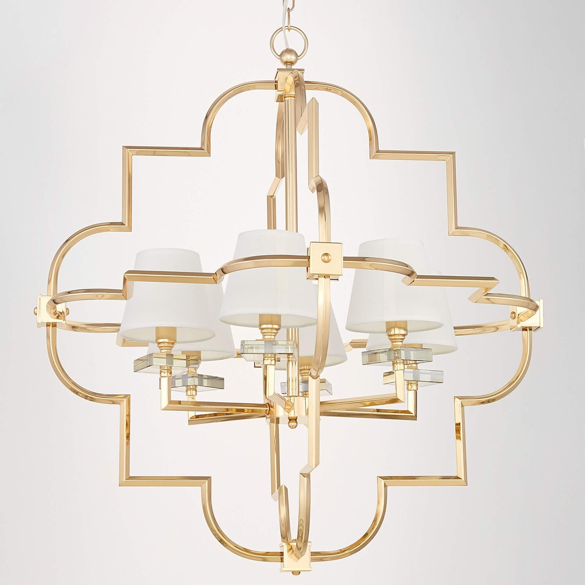 BALTIMORE W6 MODERN WHITE - GOLD PENDANT LAMP - LuminaLux