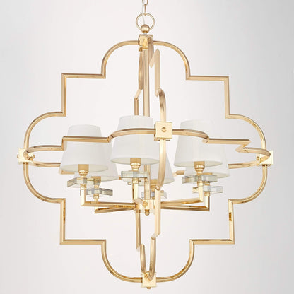 BALTIMORE W6 MODERN WHITE - GOLD PENDANT LAMP - LuminaLux