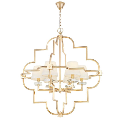 BALTIMORE W6 MODERN WHITE - GOLD PENDANT LAMP - LuminaLux