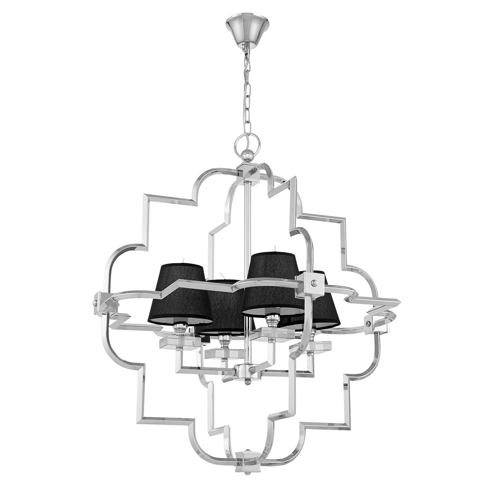 BLACK - CHROME MODERN PENDANT LAMP BALTIMORE W4 - LuminaLux