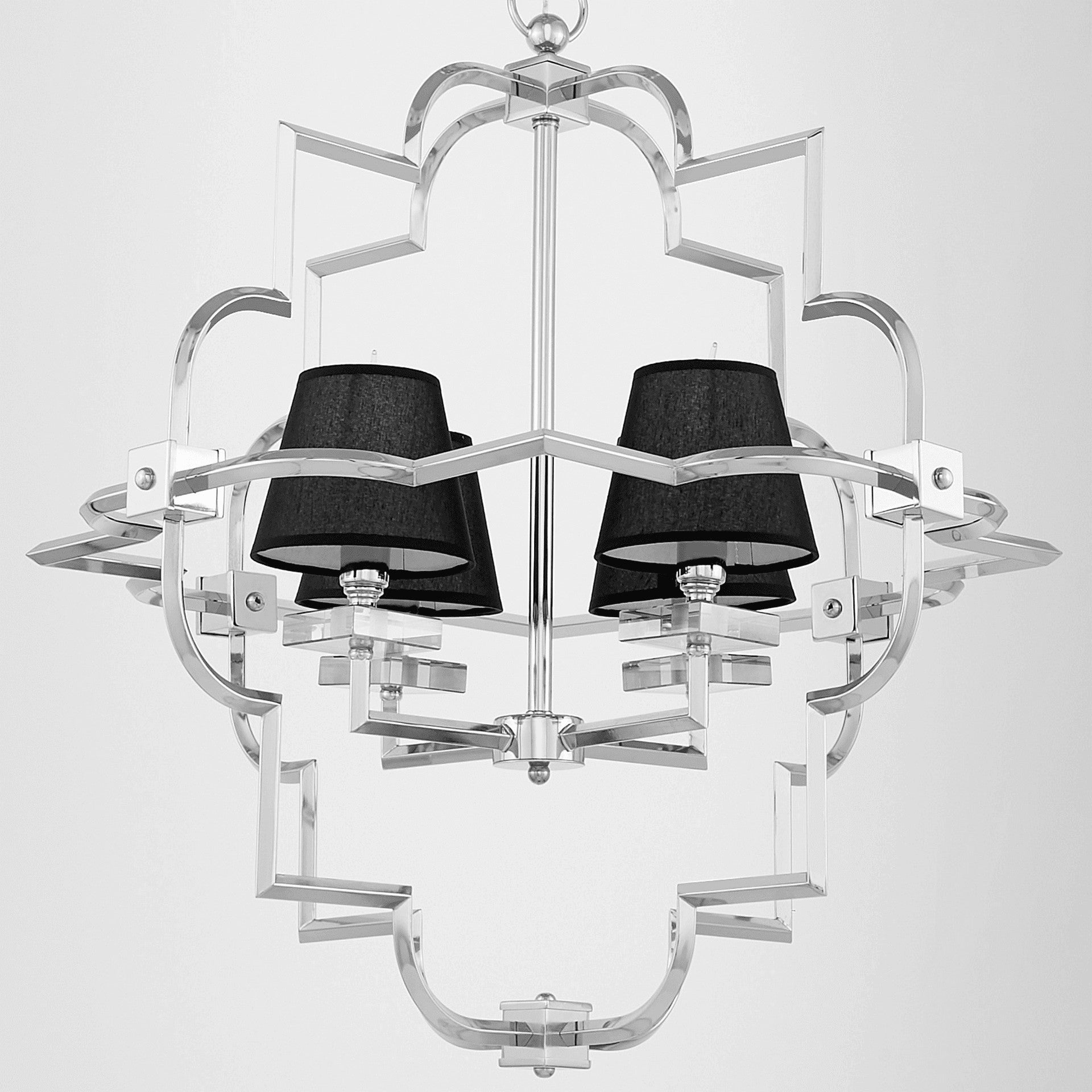 BLACK - CHROME MODERN PENDANT LAMP BALTIMORE W4 - LuminaLux