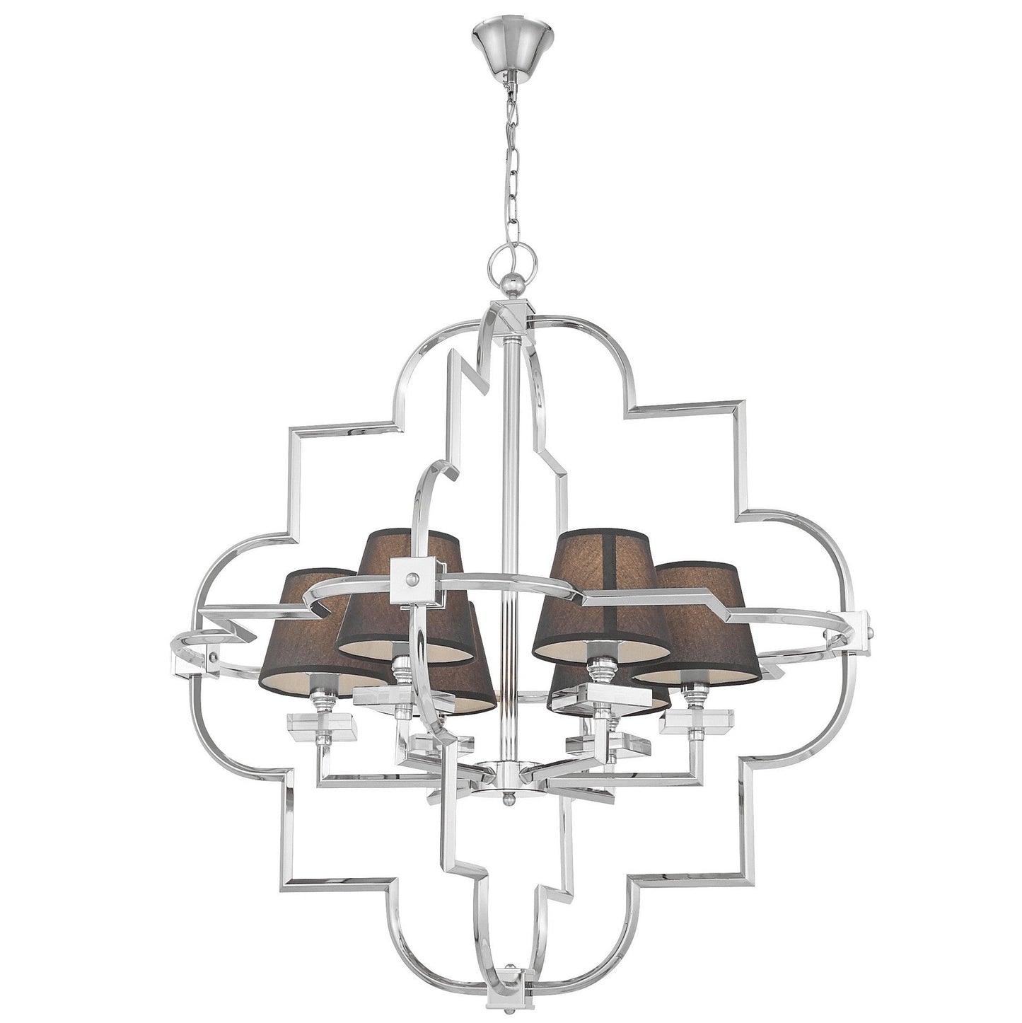 BLACK - CHROME MODERN PENDANT LAMP BALTIMORE W6 - LuminaLux