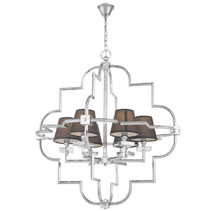 BLACK - CHROME MODERN PENDANT LAMP BALTIMORE W6 - LuminaLux