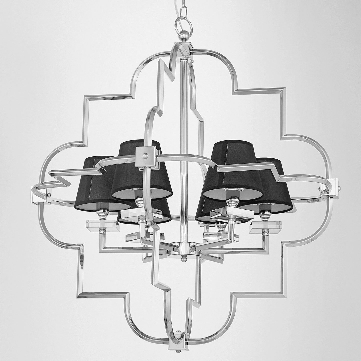 BLACK - CHROME MODERN PENDANT LAMP BALTIMORE W6 - LuminaLux