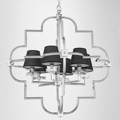BLACK - CHROME MODERN PENDANT LAMP BALTIMORE W6 - LuminaLux