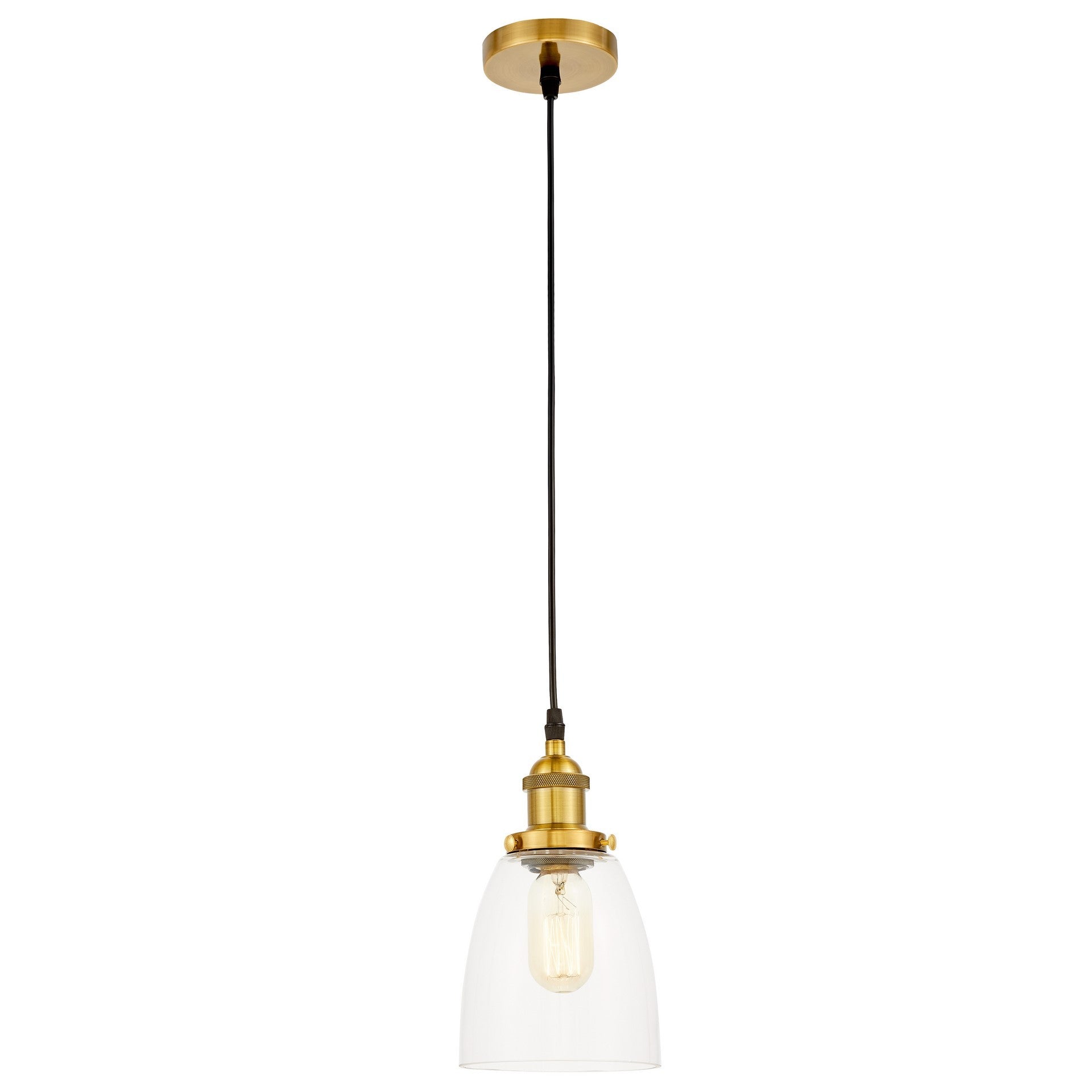 BRASS PENDANT LAMP FABI W1 - LuminaLux