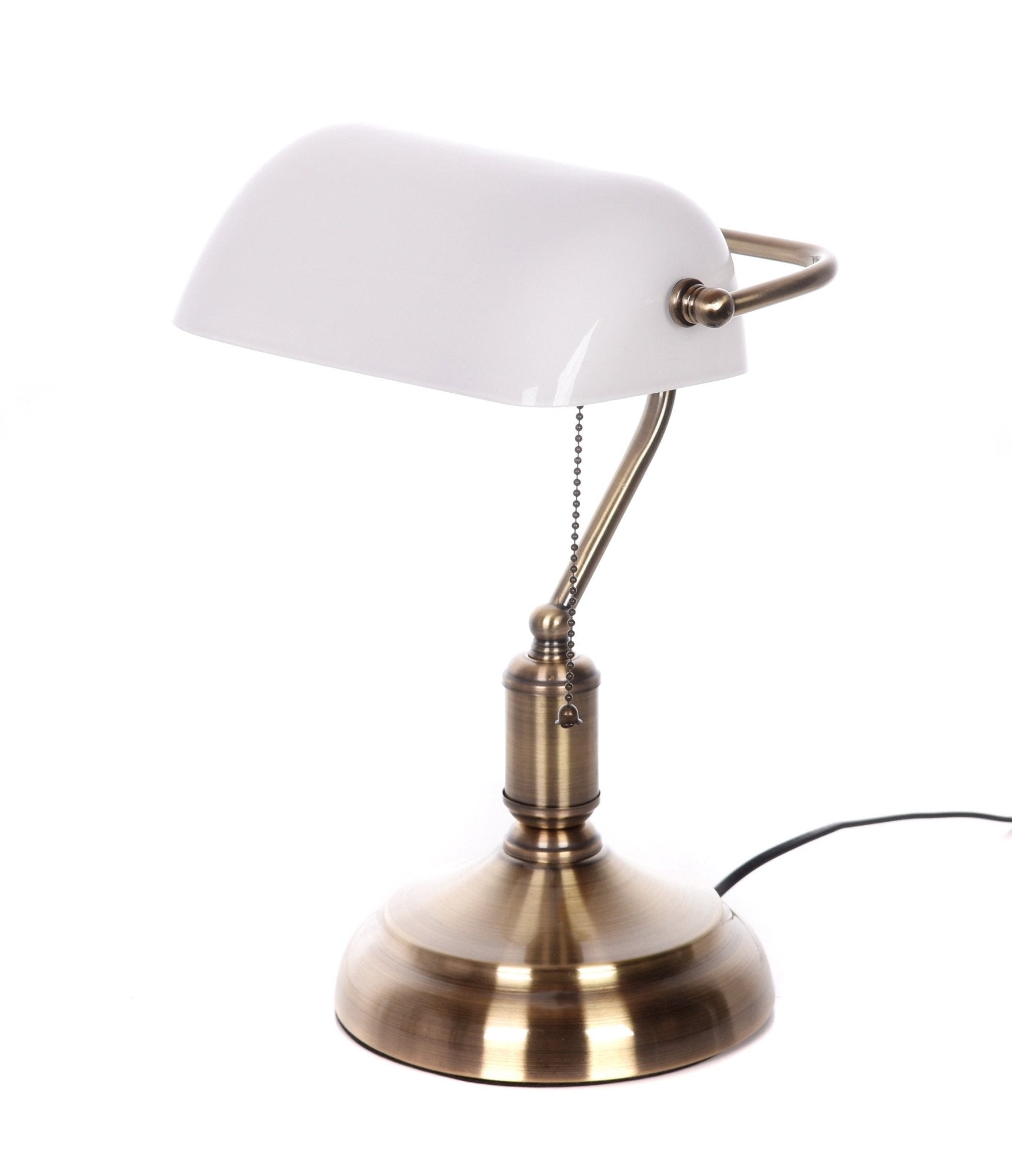 CLASSIC BANKER DESK LAMP WHITE BANKER CLASSIC - LuminaLux