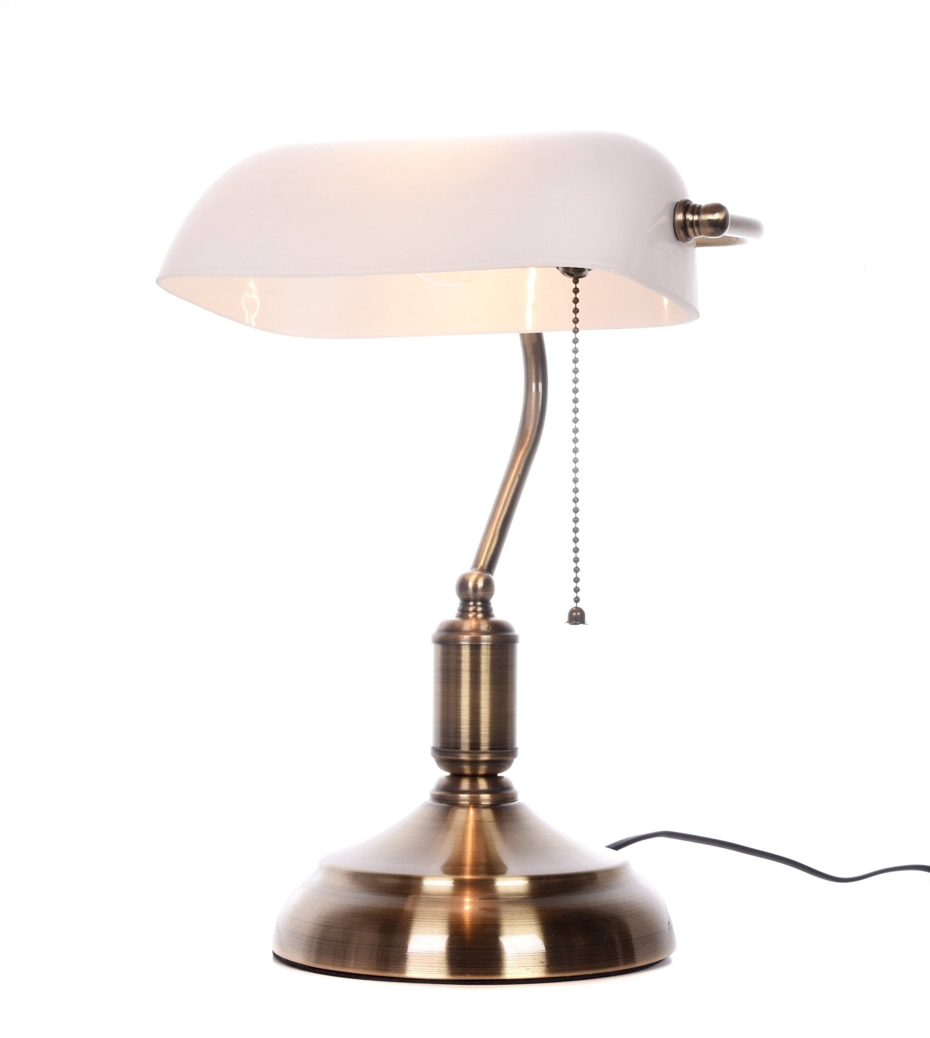 CLASSIC BANKER DESK LAMP WHITE BANKER CLASSIC - LuminaLux