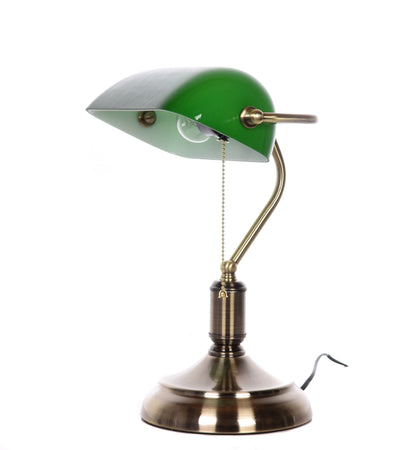 CLASSIC BANKER GREEN DESK LAMP BANKER CLASSIC - LuminaLux