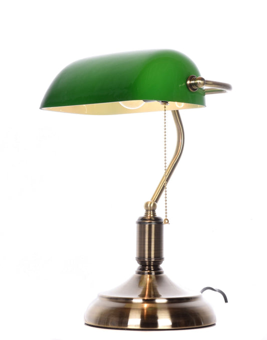 CLASSIC BANKER GREEN DESK LAMP BANKER CLASSIC - LuminaLux