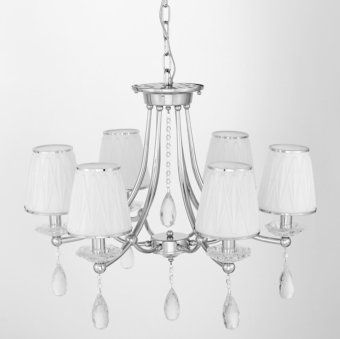 CLASSIC CHROME CRYSTAL CHANDELIER DOMINNI W6 - LuminaLux