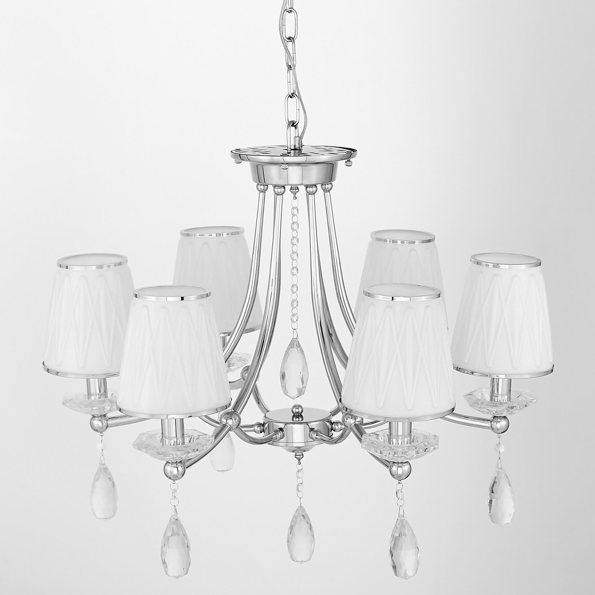 CLASSIC CHROME CRYSTAL CHANDELIER DOMINNI W6 - LuminaLux